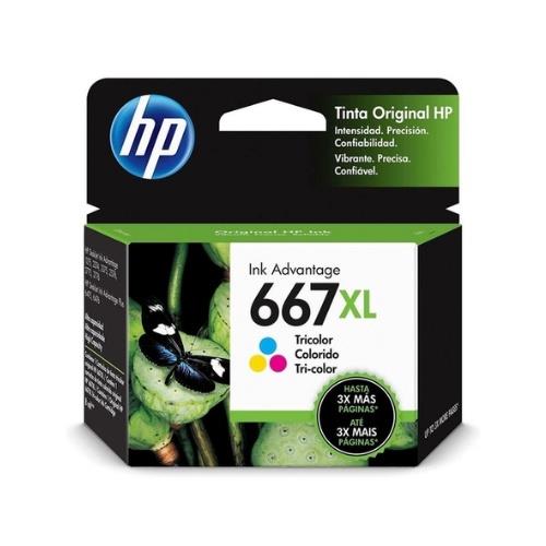 Cartucho HP 667XL 3YM80AL Colorido Original DESKJET INK ADVANTAGE 2376 2776 2774 8 ml