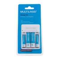 CARREGADOR DE PILHAS MULTILASER 2 X AA+ 2 X AAA - 12 HORAS