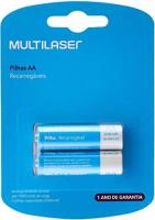 Pilhas Recarregáveis Aa Multilaser 2500Mah Com 2 Unidades - CB053