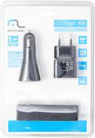 Kit 3 Em 1 Multilaser Power Bank Cabo Micro USB E Carregador Automotivo/Parede