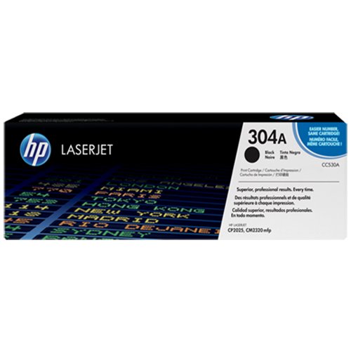 Toner HP 304A CC530A Preto Original CP2025N CP2025DN CM2320 3.500 pág