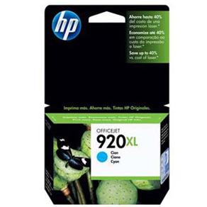 Cartucho HP 920XL CD972AL Ciano Original 6000 6500 6000DWN 7,5 ml