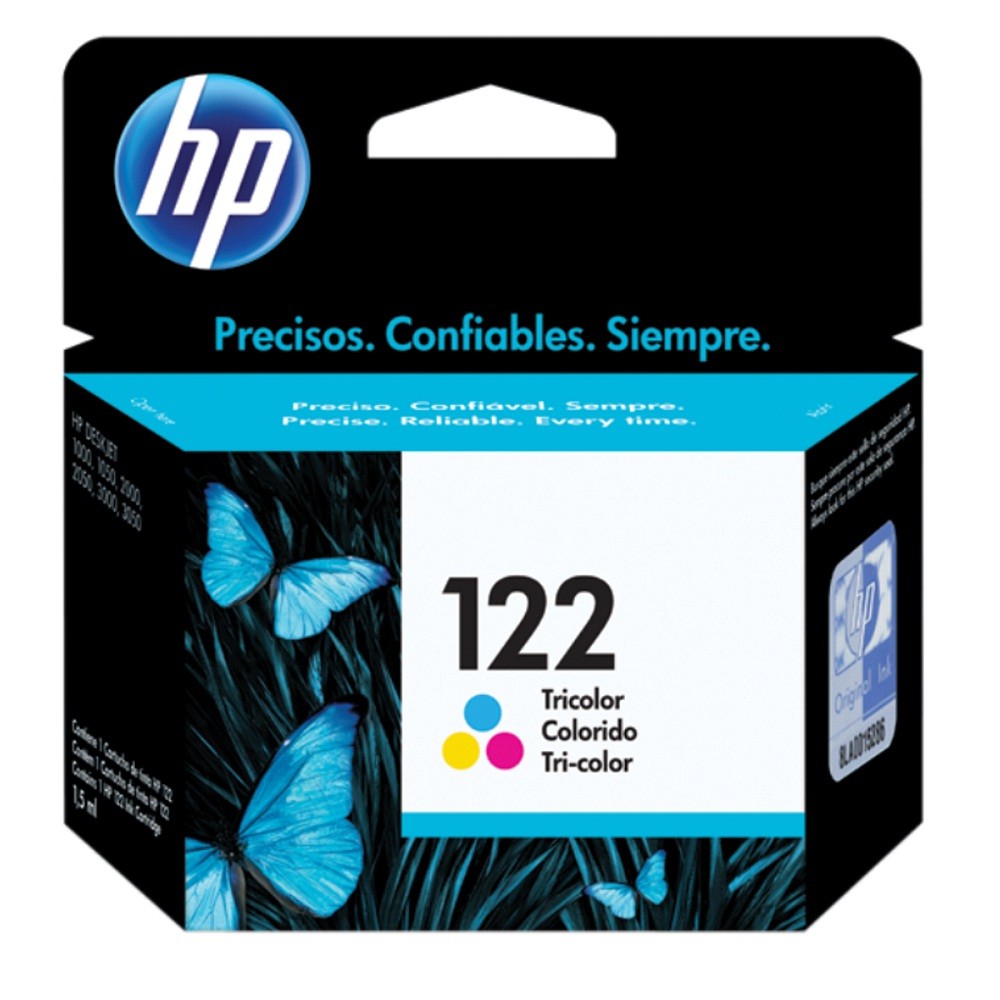 Cartucho HP 122 CH562HB Colorido Original DESKJET 1000 F2050 2000 3050 1,5 ml