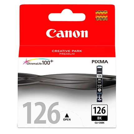 Cartucho Canon 126 CLI-126K Preto Original IP4810 IX6510 MG5210 9 ml