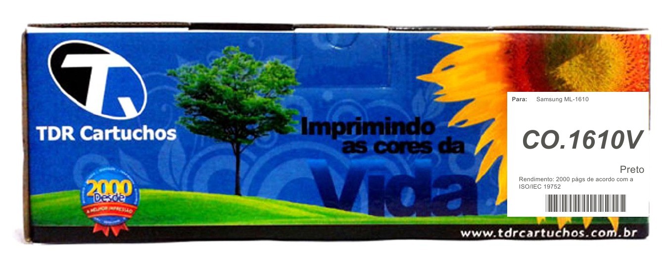 Toner Samsung CO.1610V Preto Compatível ML-1610 2000 páginas