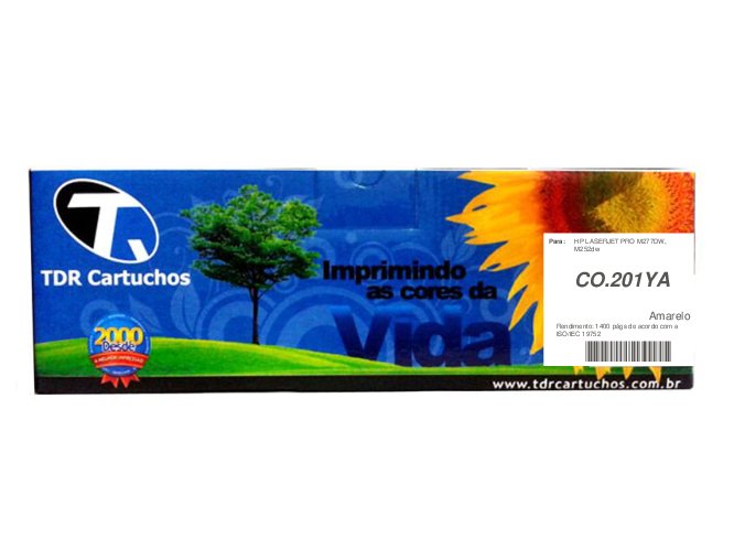Toner HP 201A CO.201YA Amarelo Compatível LASERJET PRO M277DW M252DW 1400 páginas