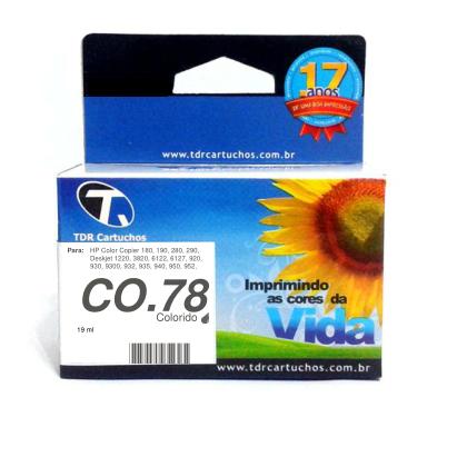 Cartucho HP CO.78 CO.78 Colorido Compatível 180 190 280 3820 19 ml