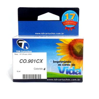 Cartucho HP 901 CO.901CX Colorido Compatível OFFICEJET J4660 J4540 4500 15 ml