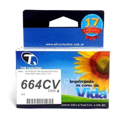 Cartucho 664XL CTN-664CXV Remanufaturado :: TDR Cartuchos