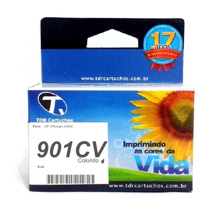 Cartucho HP 901 CTN-901CV Colorido Remanufaturado J4660 13 ml