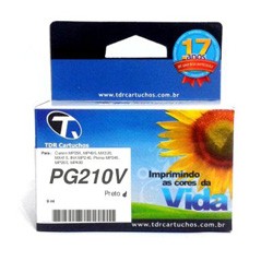Cartucho Canon CTN-PG210V Preto Remanufaturado MP240 MP260 MP480 9 m