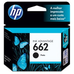 Cartucho HP 662 CZ103AB Preto Original DESKJET INK ADVANTAGE 1516 2516 2515 2 ml