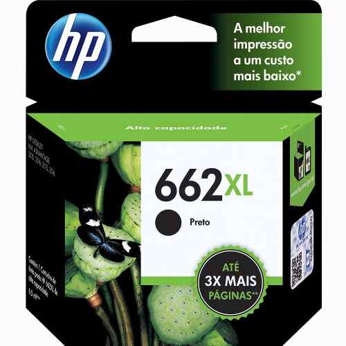 Cartucho HP 662XL CZ105AB Preto Original DESKJET INK ADVANTAGE 1516 2516 2515 6,5 ml