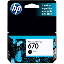 Cartucho HP 670 CZ113AB Preto Original DESKJET INK ADVANTAGE 4615 4625 5525 7,5 ml
