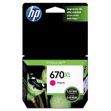 Cartucho HP 670XL CZ119AB Magenta Original 4615 4625 5525 8 ml