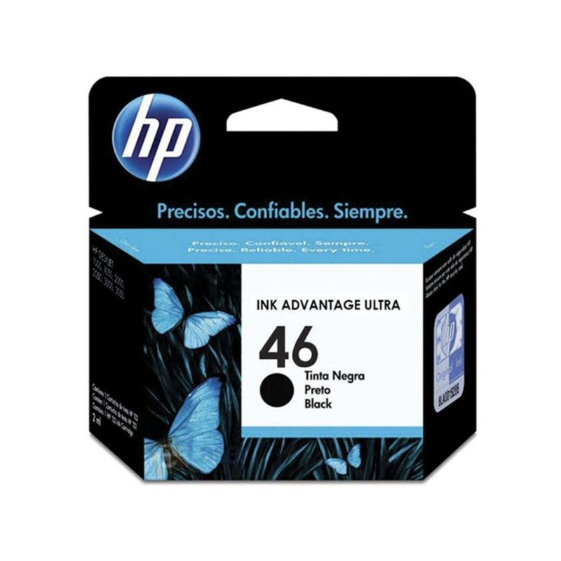 Cartucho HP 46 CZ637AL Preto Original DESKJET INK ADVANTAGE ULTRA 2529 4729 5738 5739 26 ml