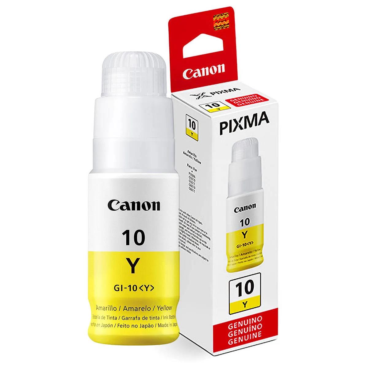 Garrafa de Tinta Canon 10 GI-10Y Amarelo Original MEGA TANK G6010 G7010 G5010 0 páginas