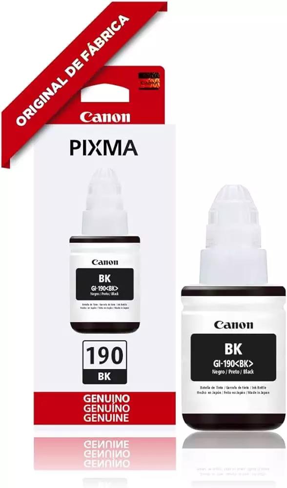 Garrafa de Tinta Canon 190 GI-190BK Preto Original MAXXTINTA G1100 G2100 G3111 G4100 G4102 G3110 60
