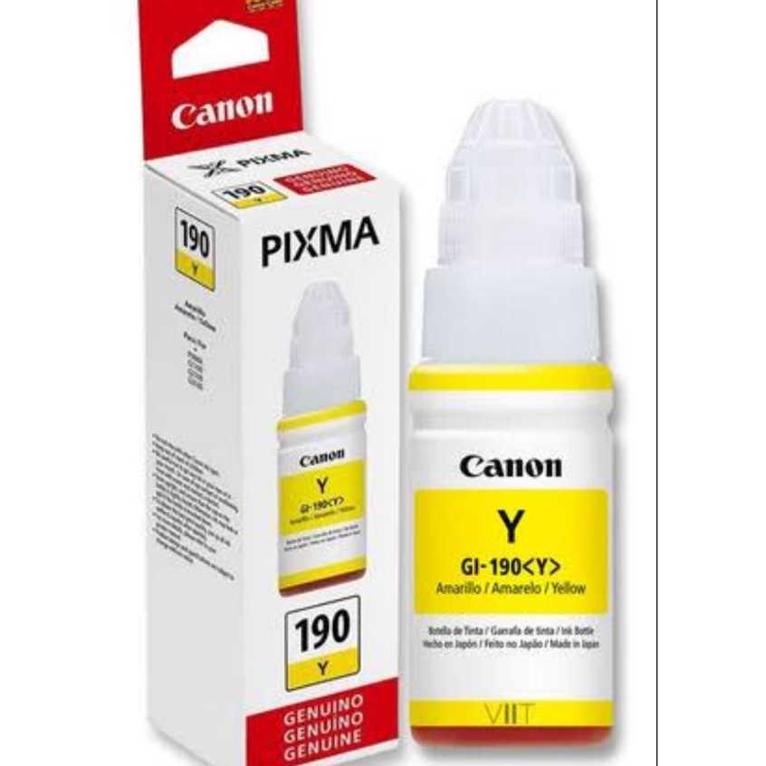 Garrafa de Tinta Canon 190 GI-190Y Amarelo Original MAXXTINTA G1100 G2100 G3111 G4100 G4102 G3110 7