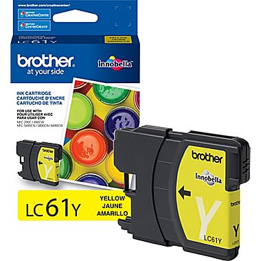 Cartucho Brother 61 LC61Y Amarelo Original DCP-165C DCP-385C DCP-585CW