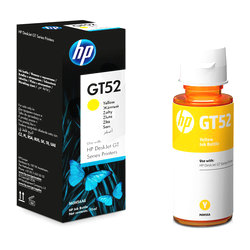 Garrafa de Tinta HP GT52 M0H56AL Amarelo Original 5822 517 519 502 514 515 532 617 618 416 8000 pági