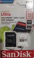 Cartão De Memória Sandisk SDSQUNS-032g-GN3MA Ultra microSDHC Com Adaptador Sd 32gb