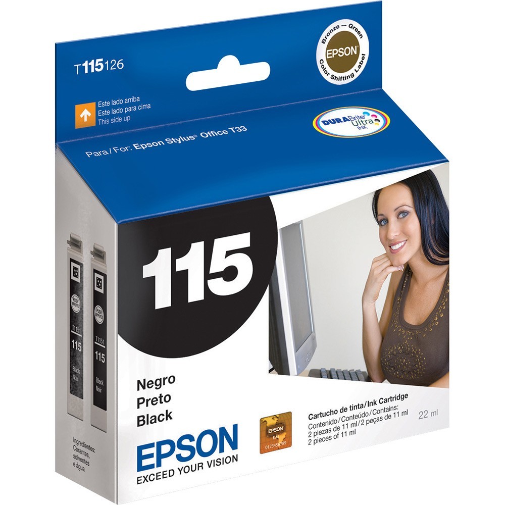 Cartucho Epson 115 T115126 Preto Original T33 11 ml
