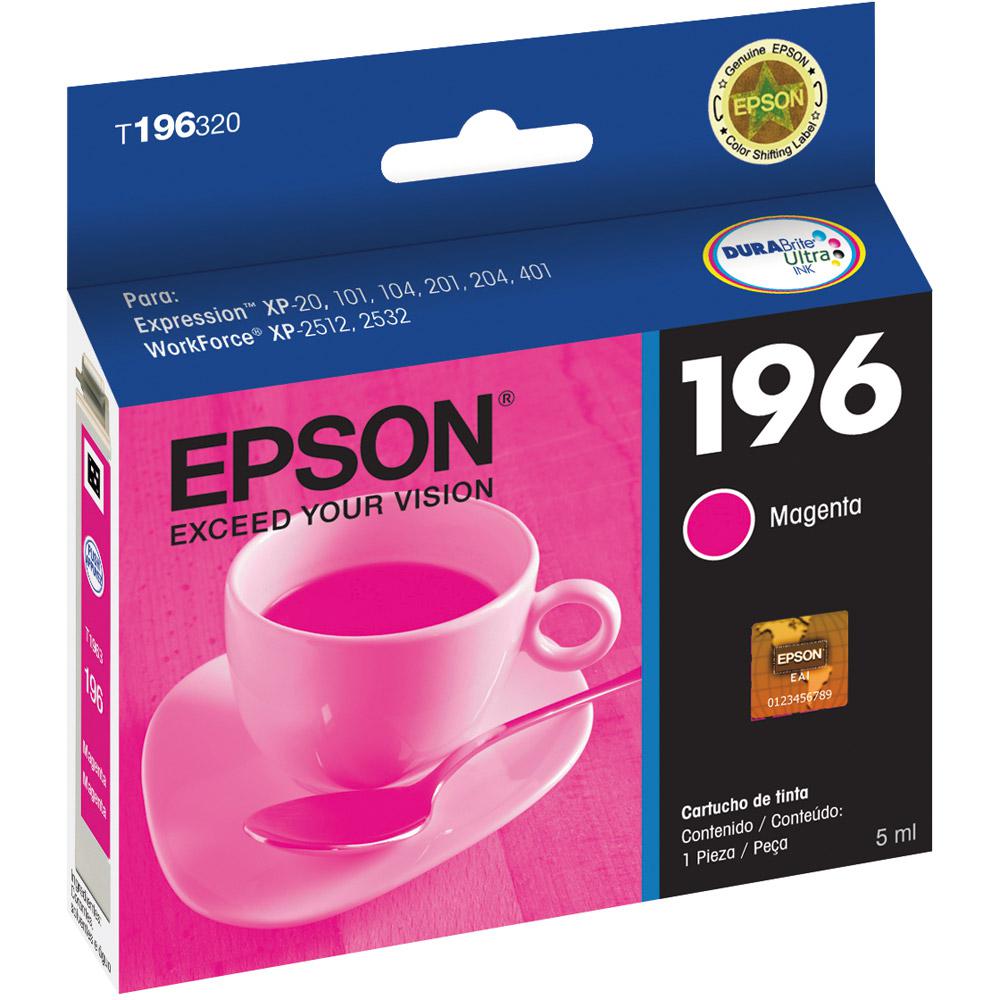 Cartucho Epson 196 T196320 Magenta Original XP-401 XP-214 4 ml