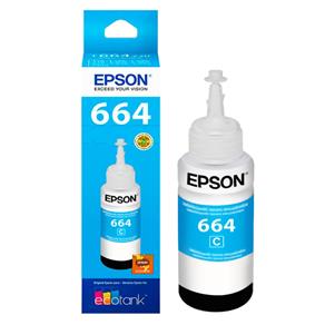 Cartucho Epson 664 T664220AL Ciano Original L110 L355 L200 L120 L121 L210 70 ml