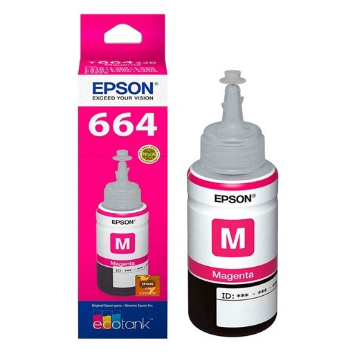 Cartucho Epson 664 T664320AL Magenta Original L110 L355 L200 L120 L121 L210 70 ml