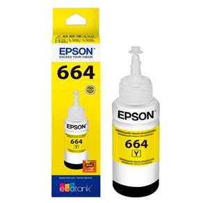 Cartucho Epson 664 T664420AL Amarelo Original ECOTANK L110 L200 L355 L120 L121 L210 70 ml